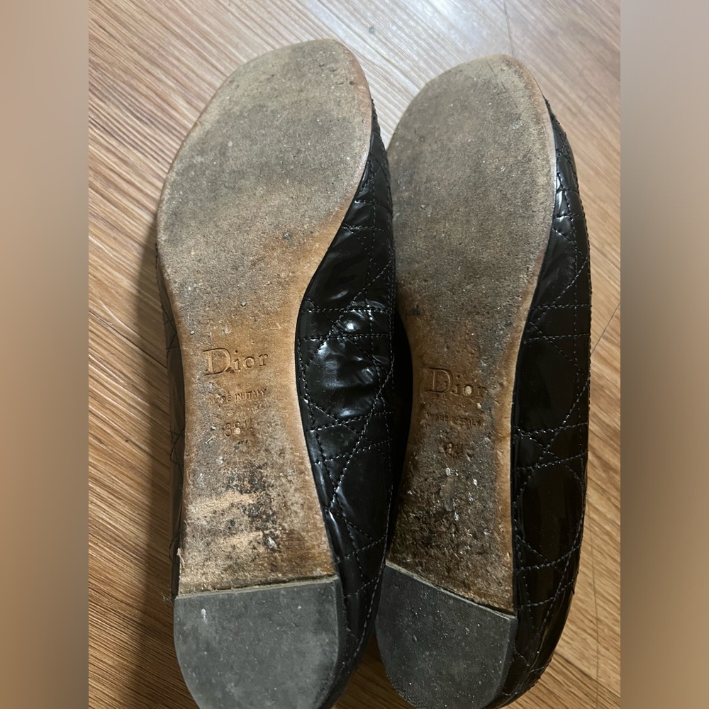 Christian Dior Black Cannage Quilted Ballet Flats - Picture 4 of 4